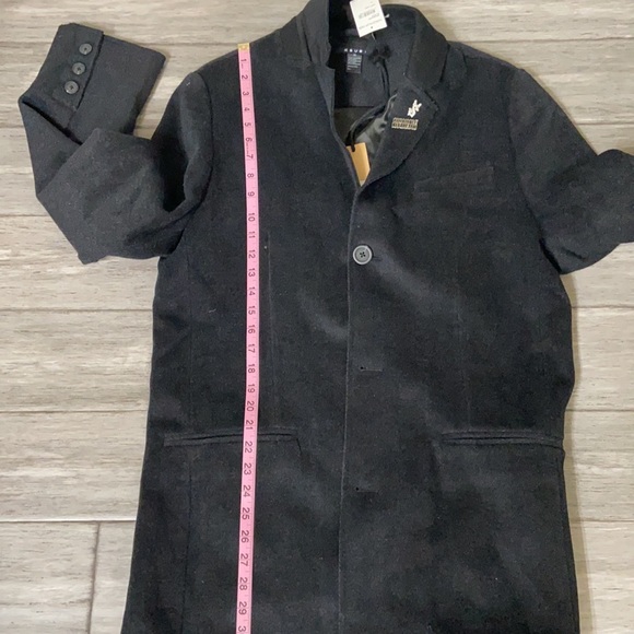 KSUBI BLACK TRENCH WOOL COAT - Picture 10 of 16